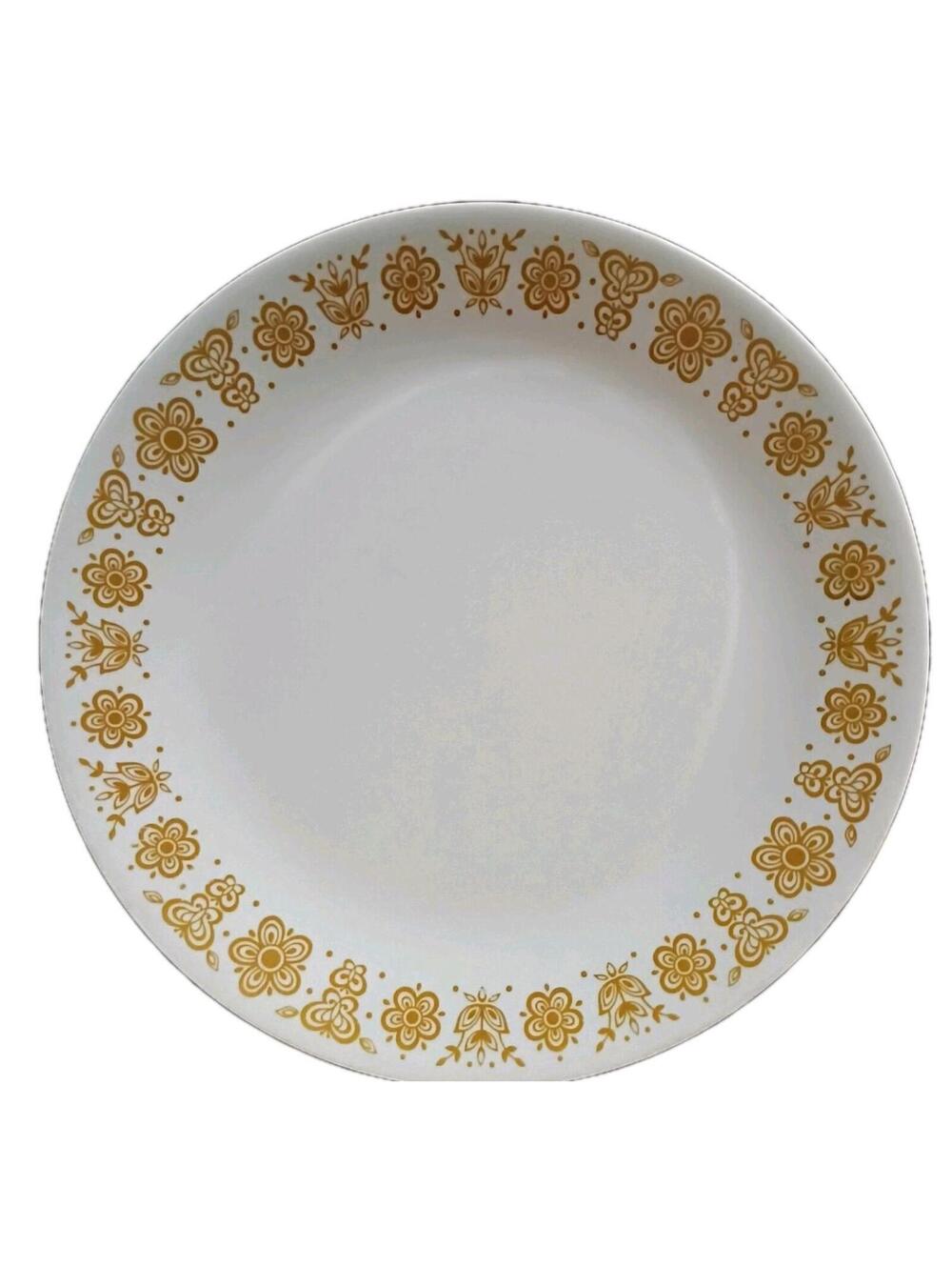 Set of 3 Vintage Corningware Corelle Butterfly Gold Dinner Plate 1972-1981